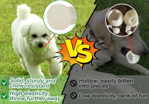 2 PCS Glowing Fetch Balls - Rubber Glowing Dog Toy Balls, High Bounce, Chew Resistant, Under 60 Lbs, Belgian Malinois Gifts (6CM) - Image 5