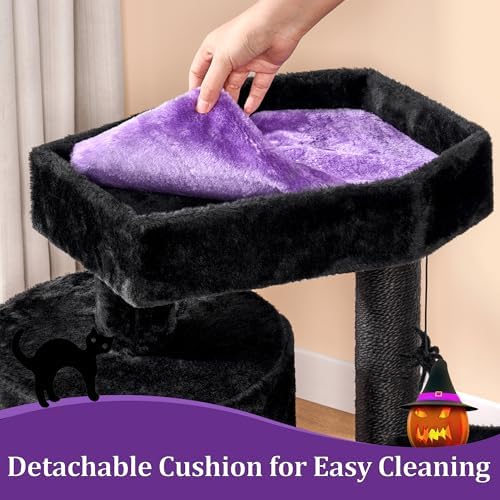 BEWISHOME Cat Tree for Indoor Cats, Gothic Cat Tree with Coffin Bed - Image 6