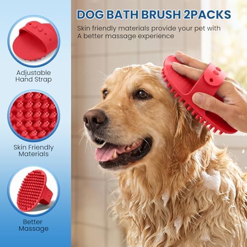 Pet Grooming Rake for Dogs and Cats - 4-in-1 Deshedding Dematting Kit with Double-Sided Undercoat Rake and Metal Comb for Long & Short Haired Pets, Reduces Shedding 95% - Image 3