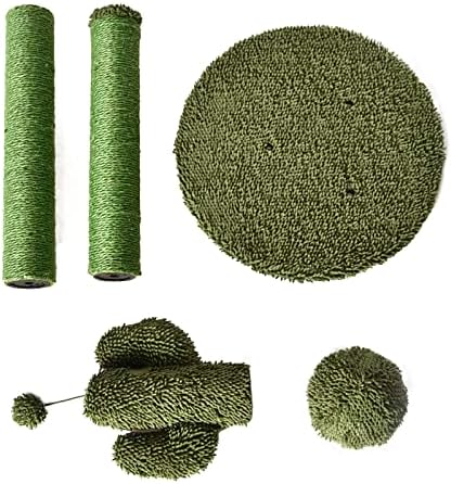 Amazon Basics Cat Scratching Post, Indoor Cactus Triple Posts for Cats & Kittens with Dangling Ball, Large, 27"H, Green - Image 4