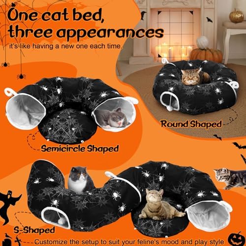 Aliceset Halloween Cat Tunnel Bed for Indoor Cats - Image 2