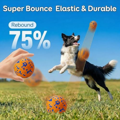 Dog Ball Toys Dog Tennis Ball for Aggressive Chewers Indestructible Bouncy Lightweight Water Toy Fetch Ball for Large Medium and Small Dog - Image 4