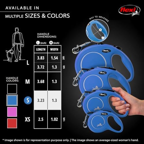 FLEXI® Classic Tape Retractable Dog Leash, Small, 16 ft - Blue - Image 6