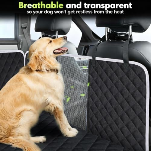 Meolsaek Dog Car Seat Cover, Mesh Window Hammock Back Seat Cover for Dogs - Image 2