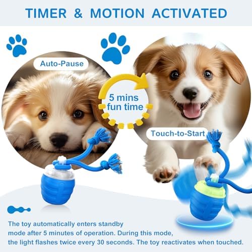 Interactive Dog Toys Ball, Automatic Motion Activated Dog Interactive Toy for Medium/Large Dogs, Moving Dogs Ball for Boredom(Blue) - Image 5