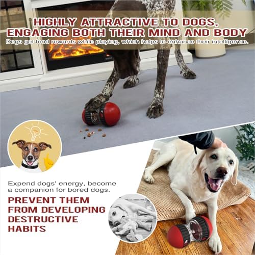 BSISUERM Dog Food Dispensing Puzzle Toy Adjustable Treat Dispenser Slow Feeder Pet Interactive Chase Toy Dog Enrichment Ball for Medium Large Dogs to Keep Them Busy, Extra Large - Image 6