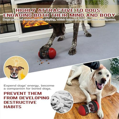 BSISUERM Dog Food Dispensing Puzzle Toy Adjustable Treat Dispenser Slow Feeder Pet Interactive Chase Toy Dog Enrichment Ball for Medium Large Dogs to Keep Them Busy, Extra Large - Image 6