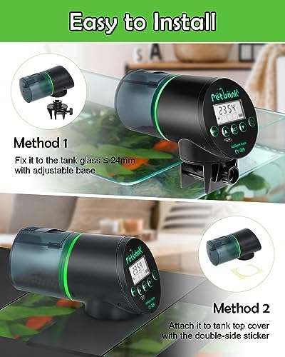 Automatic Fish Feeder for Aquarium Easy Setup & 4 Timers Black - Image 4
