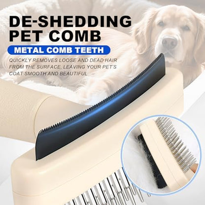 2-in-1 Pet Deshedding&Undercoat Rake Comb for Dogs and Cats - Image 4
