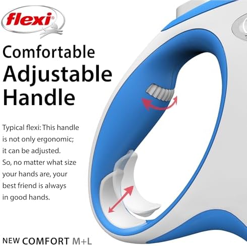 FLEXI® Comfort Tape Retractable Dog Leash, Large, 16 ft - Blue/Pastel - Image 3