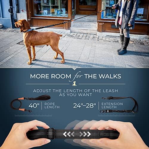 SparklyPets - Heavy Duty Bungee Rope Leash for Large and Medium Dogs - No Pull, Shock Absorber Long Dog Training Lead - No Slip Reflective Line for Outside (5.5 Ft Bungee Leash) - Image 7