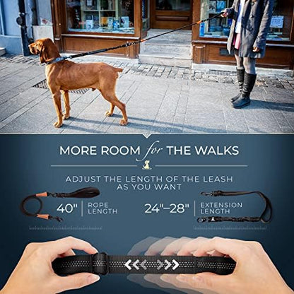 SparklyPets - Heavy Duty Bungee Rope Leash for Large and Medium Dogs - No Pull, Shock Absorber Long Dog Training Lead - No Slip Reflective Line for Outside (5.5 Ft Bungee Leash) - Image 7