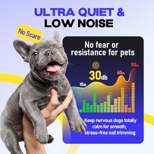 Whisper-Quiet Dog Nail Grinder 50%More Power for Sensitive Dogs,Cat - Image 2