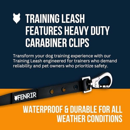 Fenrir - Dog Training Leash - Heavy Duty Dog - Double Ended Carabiner - Long Dog Lead - Non-Slip Lead Waterproof Gear for Large & Small Dogs Puppy - 2.1m (Brown) - Image 3