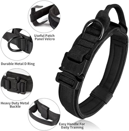 Tactical Dog Collar Leash Set,Dog Collar with Controll Handle for Large Dog - Image 2