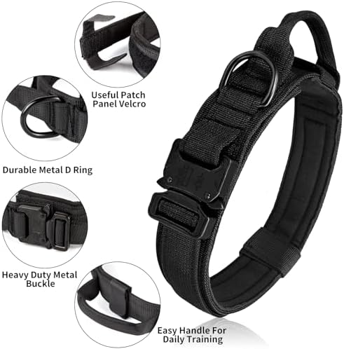 Tactical Dog Collar - Dog Collar with Control Handle for Medium Large Dogs - Image 2