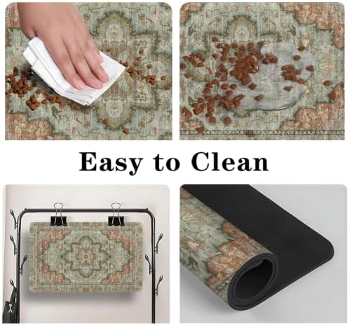 Dog Food Mat for Floors, Absorbent Pet Cat Food Bowl Mat, 16x24 in - Image 4