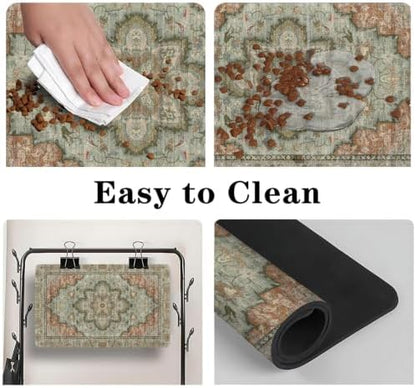 Dog Food Mat for Floors, Absorbent Pet Cat Food Bowl Mat, 16x24 in - Image 4