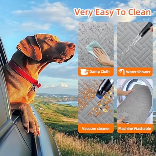 Back Seat Extender for Dogs,Hard Bottom Car Seat Cover for Dogs - Image 7