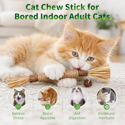 GBSYU Silvervine Sticks Cat Kitten Chew Toys for Indoor Cats Teeth Cleaning - Image 4