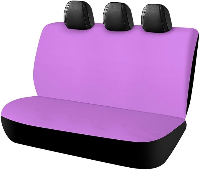 Men's Padded Rear Bench Car Seat Cover, Universal Fit Auto Soft Back Seat Cover, Dirt Proof Dog Car Back Seat Cover for Trucks SUV Compatible with Light Purple