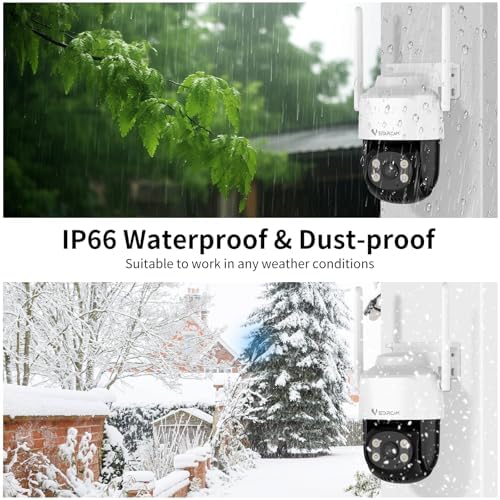 VSTARCAM Outdoor Waterproof PT Network Camera, 1080P Wired Cameras for Home Secuirty Camera with Bluetooth Connection, Color Night Vision, Motion Detection & Tracking,Light & Siren Alarm, SD/Cloud 03 - Image 6