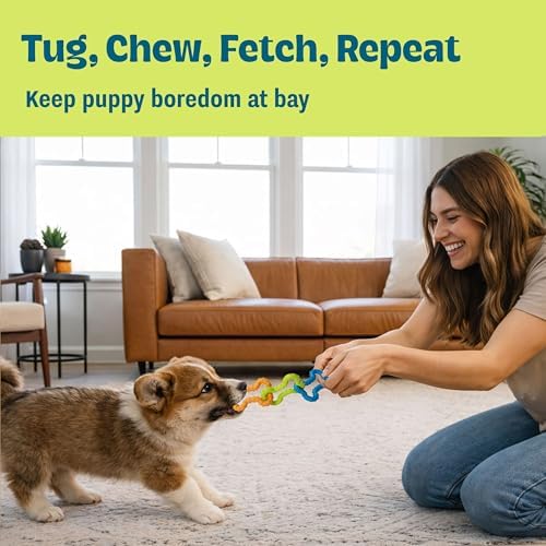 Bone Tugz Dental Dog Chew Toy, Floppy & Textured, 6.3" - Image 4