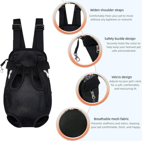 Dog Carrier Backpack, Breathable Mesh Chest Carrier for Small Dogs - Image 4