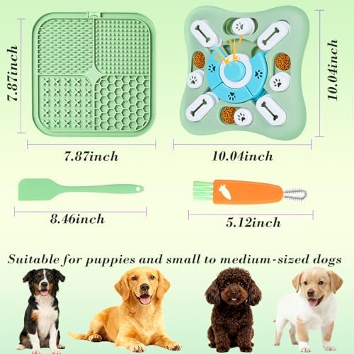 4-Piece Dog Puzzle Toy Set with Lick Mat and Slow Feeder - Image 5
