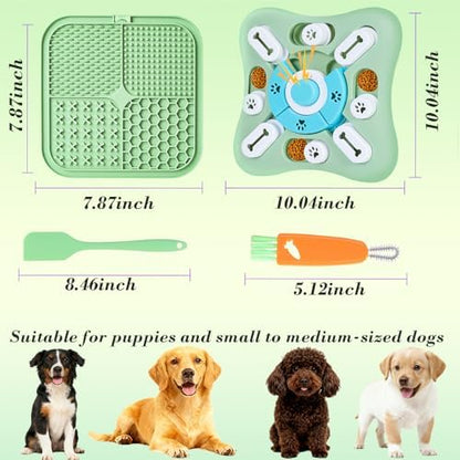 4-Piece Dog Puzzle Toy Set with Lick Mat and Slow Feeder - Image 5