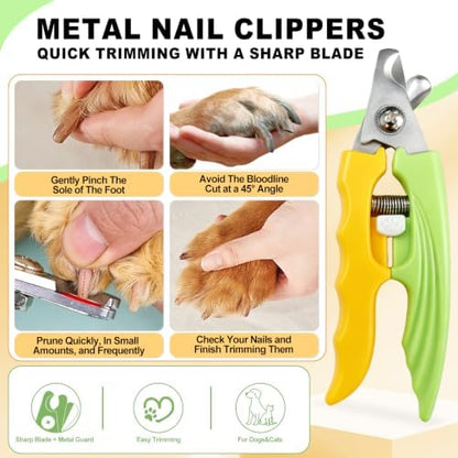 Yellow Green Dog Nail Clipper Pet Nail Clipper for Dogs and Cats - Image 5