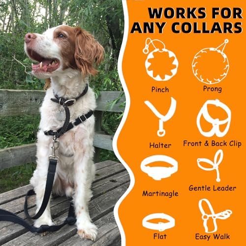 YUEPET 2 Pack Dog Collar Safety Clips, Handwoven Double-Ended Backup Clips - Image 3