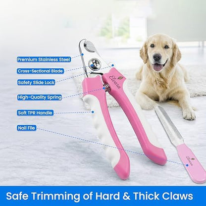 Dog Nail Clippers and Cat Nail Clipper Set with Light—Safe, Easy, and Precise Grooming Tool for Dogs, Cats, Puppies, and Small Pets (Blue) - Image 5