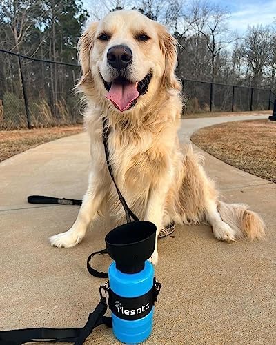 lesotc Dog Water Bottle, Portable Water Dispenser with Water Bowl, Leak Proof Pet Travel Squeeze Bottle, Puppy Essentials Dog Stuff Accessories for Outdoor Walking, Hiking, Camping Doggie Gift - Image 6