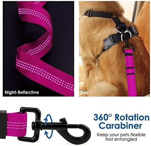 SlowTon Dog Car Seat Belt, 3 in 1 Latch Bar Attachment Dog Safety Seatbelt - Image 6