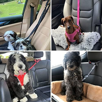 BWOGUE Dog Seat Belt for Car, Headrest Restraint Bungee Lead, Blue - Image 7