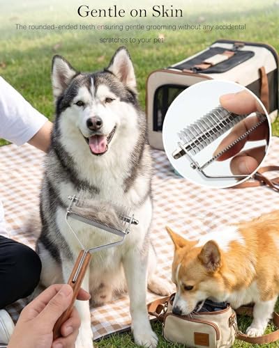 2 in 1 Pet Grooming Tool,Dematting Comb for Dogs and Cats - Image 4