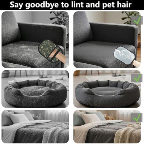 Playa Wildflower Pet Hair Removal Glove Brush Hair Remover Tool for Carpet - Image 3