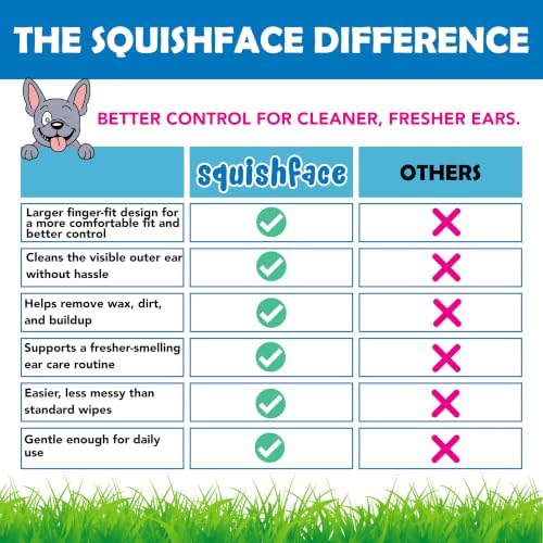 Squishface Ear Wipes – Finger Wipe Dog Ear Itch & Cleaner, 60 Count - Image 6