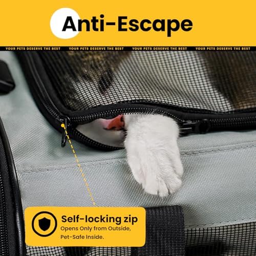 Conlun Soft-Sided Cat Carrier for Small-Medium Cats, Puppies up to 15 Lb, Airline Approved - Image 6