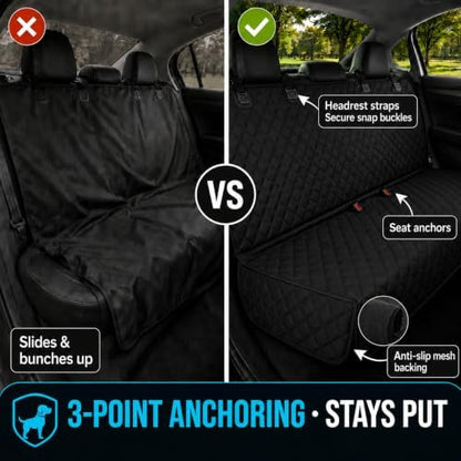 Dog Car Seat Cover & Protector, Pet Back Seat Cover for Cars & SUVs, 52" - Image 4