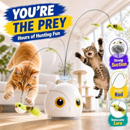CATPICK Interactive Cat Toy for Indoor Cats, Automatic Flying Bird Toy - Image 3