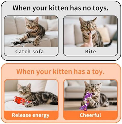 Halloween Christmas Cat Catnip Toys for Indoor Cats Random 4 Pcs - Image 5