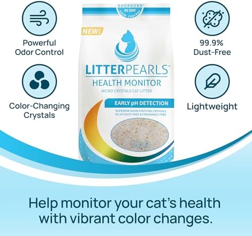 Litter Pearls Health Monitor Cat Litter, Unscented Micro Crystals (6 LB Bag) – Color Changing pH Indicator for Feline Health Tracking, 30-Day Odor Control, Dust Free and 60% Lighter (Pack of 2) - Image 2