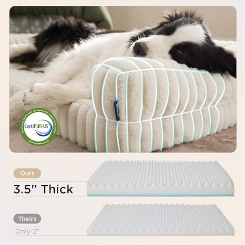 Bedsure ComfyFleece™ Memory Foam Orthopedic Dog Beds Large Sized Dog 35" - Image 3
