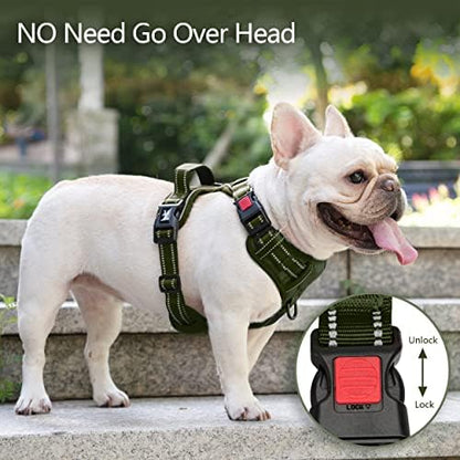 PoyPet No Pull Dog Harness, Reflective Vest with 2 Leash Clips & Handle - Image 2