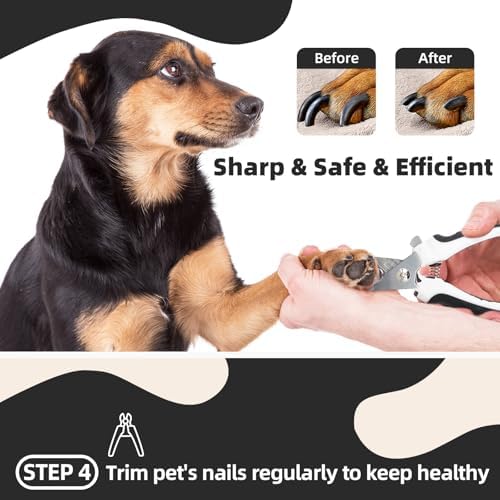 Dog Brush for Shedding, 7 PCS Dog Grooming Brush Kit, Undercoat Rake, Slicker Brush, Deshedding Comb, Bath Brush, Nail Clipper for Long & Short Haired Dogs & Cats, Black - Image 5