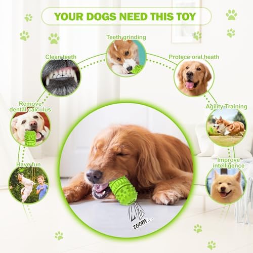 PIFFZEDO Natural Rubber Squeaky Dog Chew Toy for Large Aggressive Chewers - Image 3