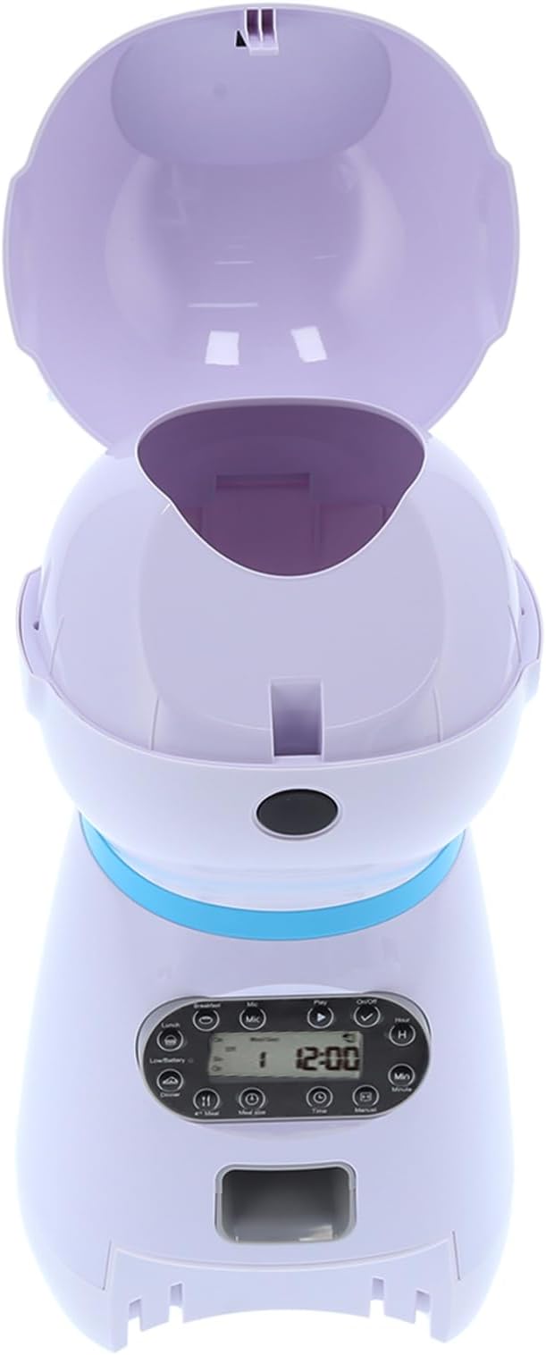 Honio Pet Automatic Feeder, Robot Shape Pet Food Dispenser with Bowl for Dogs