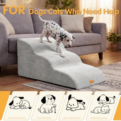 Topmart High Density Extended Foam Dog Ramp&Steps 3 Tiers,15.7" High - Image 5